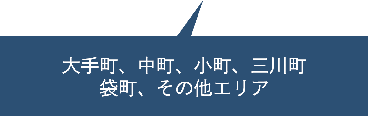 大手町、中町、小町、三川町、袋町、その他エリア